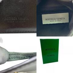 ボッテガヴェネタ BOTTEGAVENETA 二つ折り財布 マキシイントレチャート カセット コンパクトウォレット ブラウンの画像