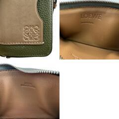 ロエベ LOEWE コインケース アナグラム フラグメントケース カーキグリーンの画像