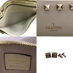 ヴァレンティノ VALENTINO コインケース スタッズ フラグメントケース カードケース アイボリーの画像