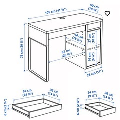 【IKEA】お取引12/20-21希望⭐︎デスク＆引き出しセットの画像