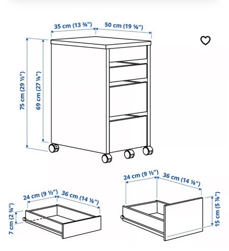 IKEA】お取引12/20第一希望⭐︎デスク＆引き出しセット