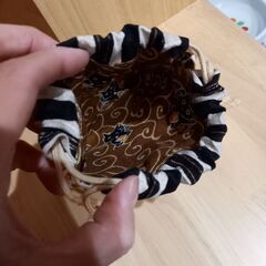 ⚠️0円出品⚠️巾着袋3つ(ハンドメイドの物)(猫柄・トースト柄)の画像