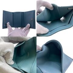 シャネル CHANEL 三つ折り財布 ココマーク ライトブルーの画像