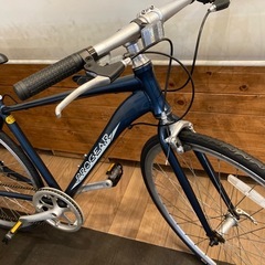 【PROGEAR前後タイヤ・チューブ新品！】アルミフレーム　7段変速　700×28c クロスバイク　ネイビーブルーの画像