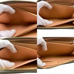 ルイヴィトン LOUIS VUITTON 長財布 モノグラム マヒナ ジッピーウォレット ラウンドファスナー M82647 グレーの画像