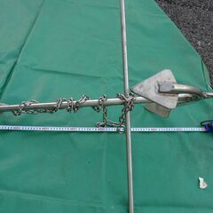 ステンレス　ボート　アンカー錨　７キロ　ステンレス鎖付　約７５ｃｍの画像