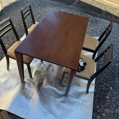 ダイニングコタツテーブル 椅子4脚セットの画像