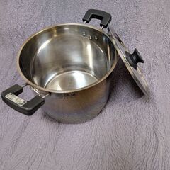 大容量IH対応ステンレス両手鍋CH-IH 寸胴鍋両手鍋 6.4Lの画像