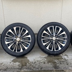 ダイハツ タント  純正１５インチアルミホイール タイヤ付き４セット の画像