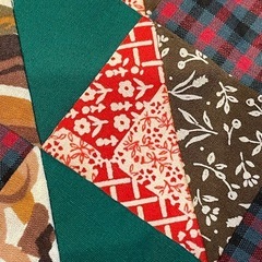 ハンドメイド　パッチワーク手提げバッグ
の画像