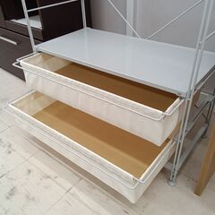 リユースのサカイ栃木店★ジモティ割あり★ 無印良品 収納棚 ライトグレー W85×D41×H175.5 クリーニング済み TC11938の画像