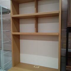 リユースのサカイ栃木店★ジモティ割あり★  PCデスク ホワイト×ベージュ W80×D40×H190 クリーニング済み TC11939の画像