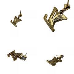 ルイヴィトン LOUIS VUITTON ピアス ラインストーン LVロゴ ピアス レディ LV 片耳 M01844 ゴールドの画像