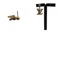 ルイヴィトン LOUIS VUITTON ピアス ラインストーン LVロゴ ピアス レディ LV 片耳 M01844 ゴールドの画像