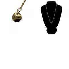 クリスチャンディオール Christian Dior ネックレス CDロゴ ラインストーン ゴールドの画像