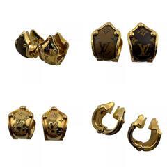 ルイヴィトン LOUIS VUITTON イヤリング モノグラム スウィートドリーム ブックル ドレイユ イヤーカフ M69651 ブラウンの画像