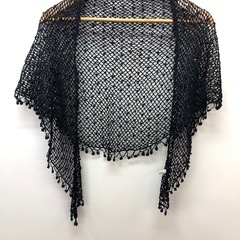 ストール　ブラック　スパンコールの画像