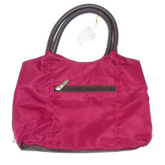 多機能 収納8か所 トートバッグ エンジ色の画像