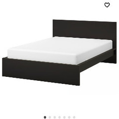 美品　IKEA マルム ダブルベッド　ブラウンの画像