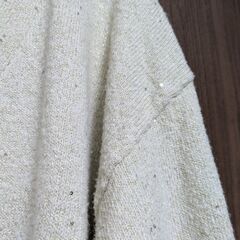 【Doux archives】ドゥアルシーヴ※未使用品※Ｖネック スパンコールニット アイボリーの画像