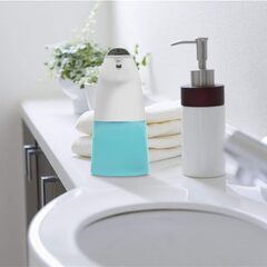 ソープディスペンサー 泡 自動 ハンドソープディスペンサー オート 300ml 洗面所などに適用 半透明ボトル 　転売OK　倒産品　まとめ売り　ネット商材　アマゾン引き上げ商品　メルカリ　副業の画像