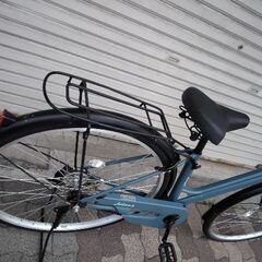 美品☆[Maruishi]Joinus(ジョイナス)27吋 ファミリーサイクル 変速なし/マットブルーＸブラックの画像
