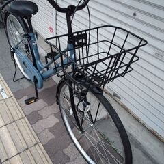 美品☆[Maruishi]Joinus(ジョイナス)27吋 ファミリーサイクル 変速なし/マットブルーＸブラックの画像