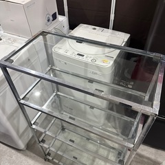 スチール ガラス 5段ラックの画像