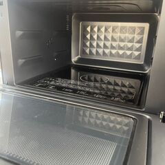 リサイクルショップどりーむ天保山店　No5083 電子オーブンレンジ　山善　2023年製　状態綺麗です🎵　角皿付き　庫内フラットタイプで便利♪　NERK-F024TSVの画像