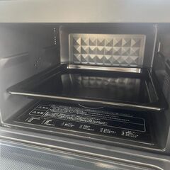 リサイクルショップどりーむ天保山店　No5083 電子オーブンレンジ　山善　2023年製　状態綺麗です🎵　角皿付き　庫内フラットタイプで便利♪　NERK-F024TSVの画像