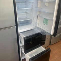 リサイクルショップどりーむ天保山店　No5079　2025年製！　美品❕　 3ドア冷蔵庫　ヤマダオリジナル　「REFAGE」３５８L　自動製氷機能付き♪　ブラックカラーのオシャレな冷蔵庫🎵の画像