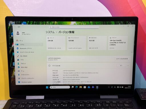 F52　美品 V83/HS 16GB dynabook 2in1 第11世代 ノートPC　軽量　高性能