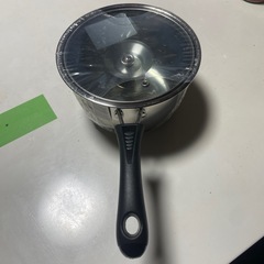 ダイソーステンレス鍋16cm未使用品の画像