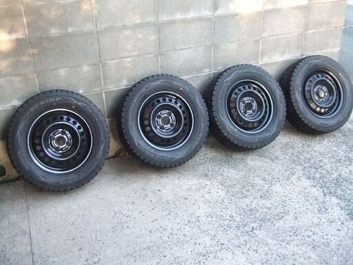 ＤＵＮＬＯＰ　ＷＩＮＴＥＲＸＸ　１９５/６５Ｒ１４　未使用品　ホンダ系４穴スチールホイール付き