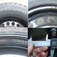 ＤＵＮＬＯＰ　ＷＩＮＴＥＲＸＸ　１９５/６５Ｒ１４　未使用品　ホンダ系４穴スチールホイール付きの画像