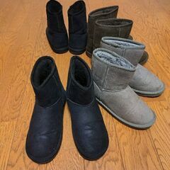 【2足売約】レディースショート丈ボアブーツSサイズの画像
