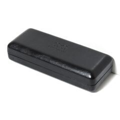 愛眼 メガネケース 未使用品 合皮レザー ブラック ハードケース メガネ拭き付の画像