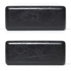 愛眼 メガネケース 未使用品 合皮レザー ブラック ハードケース メガネ拭き付の画像