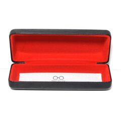 愛眼 メガネケース 未使用品 合皮レザー ブラック ハードケース メガネ拭き付の画像