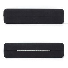 JINS 未使用 メガネケース ファブリック ブラック ハードケース メガネ拭き付の画像