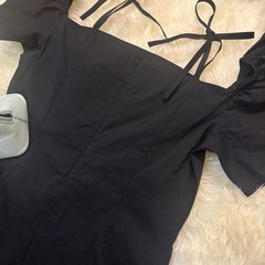 リボン　ブラック　キャミワンピース ミニワンピース　birthday bashの画像