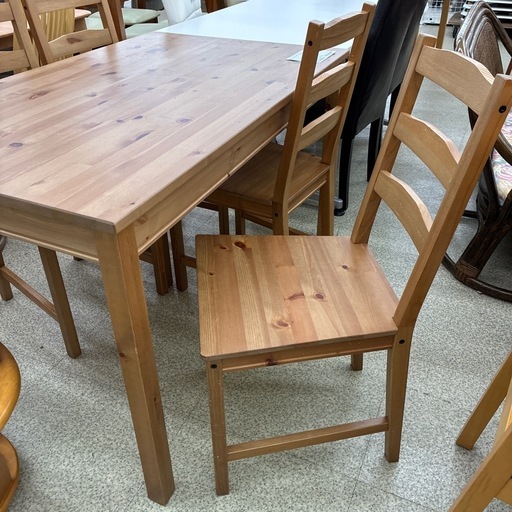 リユースのサカイ東金店　IKEAダイニングテーブルセット（椅子4脚）　TJ16621