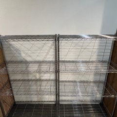 シルバー　スチールラック　　2個セットの画像