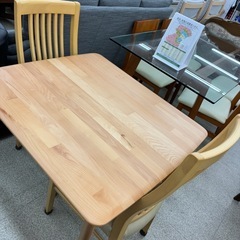 リユースのサカイ東金店　ニトリ　ダイニングテーブルセット（椅子2脚）　TJ16622の画像