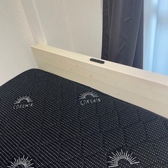 セミダブルベッド、マットレス(GOKUMIN)つきの画像