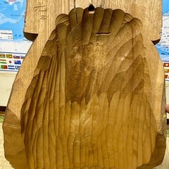 名工 【加藤貞光】作 木彫 北海道 熊 置物 アイヌ　高さ40cm レアの画像