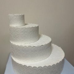 発泡スチロール　ウェディングケーキの画像