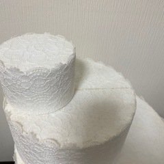 発泡スチロール　ウェディングケーキの画像