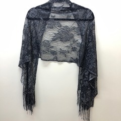 ブラック　ストールの画像