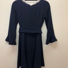 ネイビー　9分丈袖　ワンピース【PROPORTION BODY DRESSING】の画像